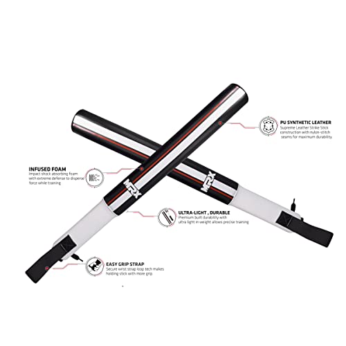 MRX MMA Boxing Training Striking Sticks Padded Pair Boxing Focus Precision Sticks Punch Speed Training Hand Target Ideal for Martial Arts, Muay Thai - color: Black White