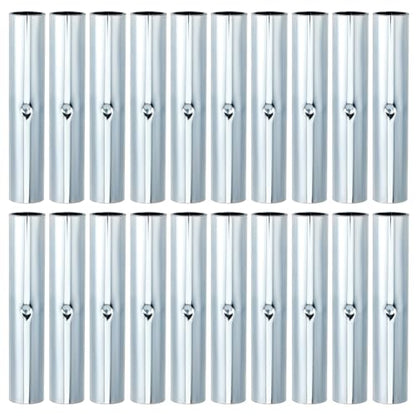 BENECREAT 24pcs Camping Tent Pole Connector, Joint Tent Pole Repair Sleeve, Metal Tubes Replacement for Outdoor Camping Hiking Tents Canopies Awnings Support Frame Repair Kit(0.51inch) - size: Dia: 0.51inch