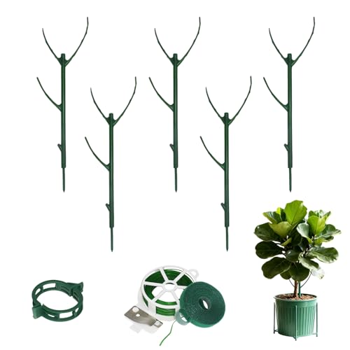 Monstera Plant Support,5 Pack Stackable Garden Plant Stakes for Indoor & Outdoor Plants,Adjustable Climbing Plant Support Poles,Durable Plant Holder for Tall Potted Plants,Vines & Growing Greens