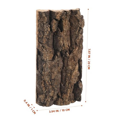 Homoyoyo 3pcs Bark Decorative Background for Reptile Tanks and Aquariums Safe for Pets Habitat Aesthetics Easy to Install