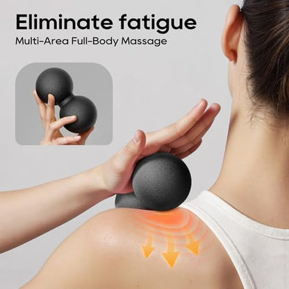 Peanut Massage Ball for Myofascial Release & Plantar Fasciitis Pain Relief - color: Black-single Pack