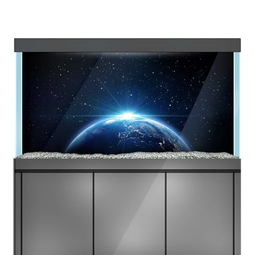 Aquarium Background Stickers - Earth, Starry Space, Cosmic - Fish Tank Reptile Terrarium Decor Poster (60 x 40 cm / (23.6 x 15.7 inches)) - size: 60 x 40 cm / (23.6 x 15.7 inches)