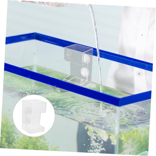 BESPORTBLE Fish Tank Feeding Tube and Food Dispenser with Suction Cup Large Square Aquarium Feeder for Precise Submerged Feeding Anti-Scattering Fish Food Holder for Shrimp and Tropical