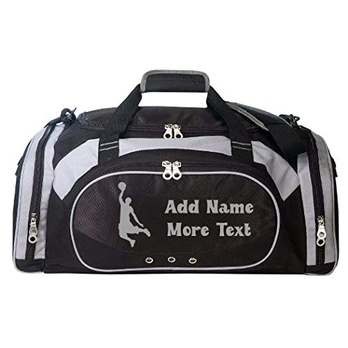 Personalized SportS Duffel Bag With Custom Name & Text - Basketball Black - color: Black, style: Basketball