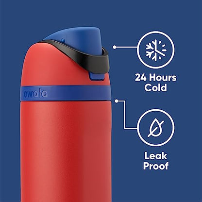 Owala Marvel FreeSip Stainless Steel Water Bottle 24 oz Spiderman - color: Spiderman, size: 24 Ounces