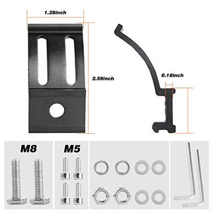 LED Light Bar Mounting Brackets 2PCS, Adjustable Bottom Mount Bracket Kits for LED Pod Lights Cubes Off Road Work Light Bar Fog Lights