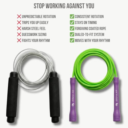 Elevate Rope Jump Rope for Men & Women, 5mm PVC Cable, 10 ft Adjustable - color: Rose Pink/Pink