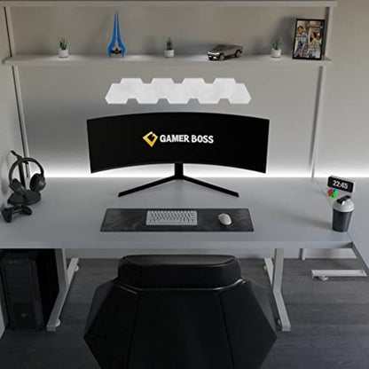 Gamer Boss - Gaming Mouse Pad - 36 x 12 Inches - 4mm Thick with Stitched Edges, Non-Slip Rubber Base, Premium Cloth Mousepad, Desk Mat for Laptop, Keyboard, Computer & PC (Extended, Topographic) - color: Topographic, size: 36" x 12"