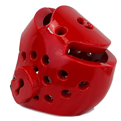 AAMA Taekwondo and Karate Sparring Foam Head Guard - color: RED, size: Large