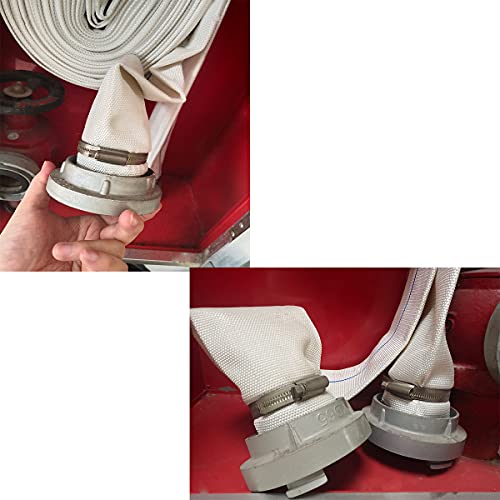 Hose Clamp, 10 Pack 304 Stainless Steel Adjustable 6-51mm Range Worm Gear Hose Clamp, Fuel Pipe Clamps for Automobiles, Pipelines and Mechanical Application