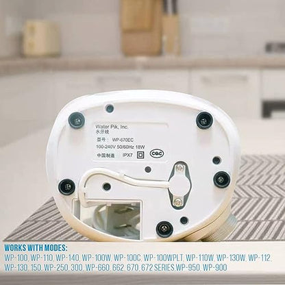 Replacement Handle Hose Parts Waterpik Replacement Parts Compatible with Waterpik water flosser WP-100 WP-300 WP-660 WP-662 WP-670 WP-672 WP-900 Oral Hygiene repair kit Accessories (White) - color: White