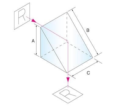 Optical Glass Bk-7 Right Angle Prism Precision Optics 25mm