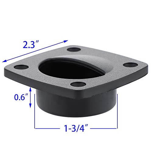 VTurboWay Nylon Square Flush Pull Handle, Marine Boat Yacht Cabin Accesories, Black