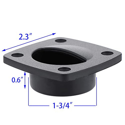 VTurboWay Nylon Square Flush Pull Handle, Marine Boat Yacht Cabin Accesories, Black