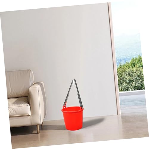BESPORTBLE Fishing Bucket Organizer Heavy Duty Stainless Steel Clip Bucket Rack for Agricultural Kitchen Pail Shoulder Strap