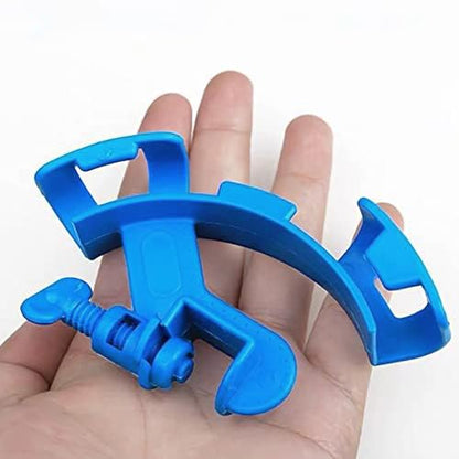FixtureDisplays® Adjustable Plastic Fish Tank Pipe Holder Fixed Clips, Aquarium Water Pipe Link Fixing Frame, Blue Curved Pipe clamp for Most of The Soft Water Pipes in The Fish Tank 22139-NPF