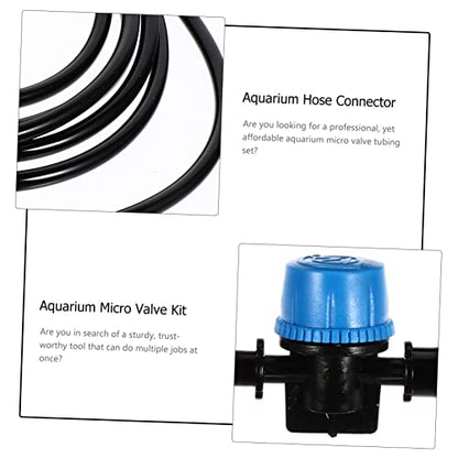 MERRYHAPY Adjustable Aquarium Micro Water Control Valve Hose Set Soft Silicone Tubing with for Fish Tank Easy Installation Design