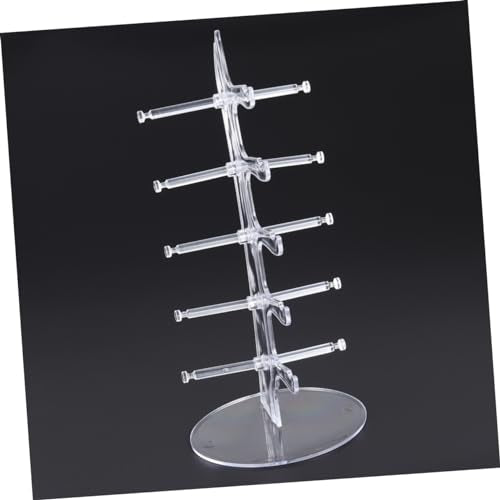 ULTECHNOVO 5pairs Transparent Acrylic Sailboat Glasses Display Stand Rack for Sunglasses and Eyeglasses Home Use and Glasses Shop Showcase