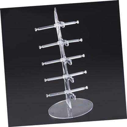 ULTECHNOVO 5pairs Transparent Acrylic Sailboat Glasses Display Stand Rack for Sunglasses and Eyeglasses Home Use and Glasses Shop Showcase