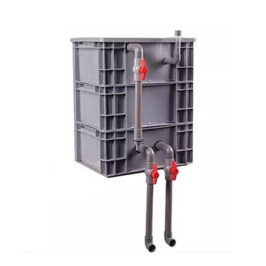 DIY Pond Filter Kit - External Waterfall Filter Box for Fish Tanks & Ponds, Efficient Drip System for Clean Water & Healthy Aquatic Life, Easy Installation & Maintenance - size: 16x12x20in