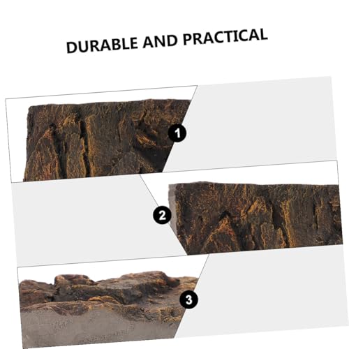 GANAZONO 2pcs Pu Aquarium Background Boards for Turtle Tank and Terrarium Lightweight Decorative Backdrop for Fish Tank Easy Placement and Natural Look