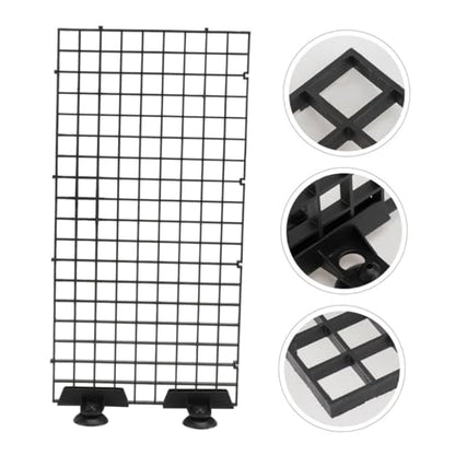 HANABASS 4sets Fish Tank Divider with Clips Aquarium Isolation Board and Bottom Grid Plastic Grate Panel for Easy Separation and Clean Water Management