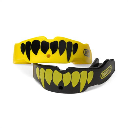 Battle Fangs Football Mouthguard – Sports Mouth Guard with Removable Strap – Protector Mouthpiece Fits with or Without Braces on Teeth – Adult & Youth Mouth Guard Sizes, 2 Pack | Rivals custom-molded protection, Ever-Mold composite, Mold and remold as nee