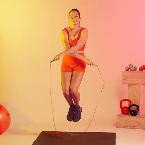 Elite Jumps Freestyle PVC Jump Rope Bundle, - color: Red