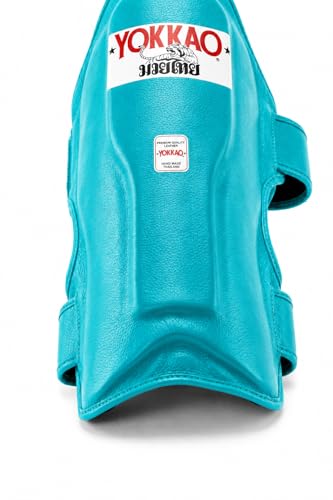 YOKKAO Matrix Muay Thai Kickboxing MMA Shin Guards with Knee Guards - color: Tiffany, size: Large