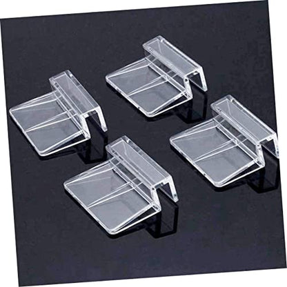 COLLBATH Fish Tank Cover Shelf Support Rack 10pcs Acrylic Lids Brackets for Betta Tank Stable Performance