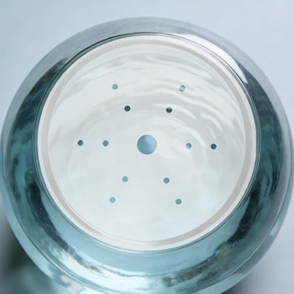 Round Aquarium Cover Lid: 7.48'' Clear Acrylic Aquarium Fish Tank Anti Jump Lid, Multi Hole Efficient Water Maintenance for Turtles Reptiles Shrimps Fish