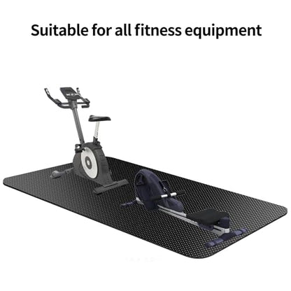Treadmill Mat,Bike Mat Compatible with Peloton Bike Elliptical Treadmill,Folding Pad Exercise Equipment Under Exercise Trainer Pad for Stationary Indoor Spin - size: 84"L x 32"W x 0.3"Th