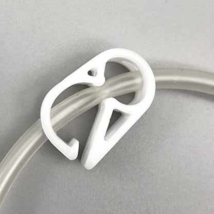 10PCS Plastic Tubing Clamps Unadjustable Flow Control Shut Off Tube Clip Laboratory Industrial Hose Pinch Valve - White - size: for tube OD 1/8''-5/32'' (3-4mm)