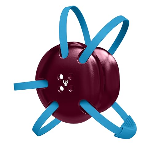 Wrestling Classic Headgear Earguard Adult Grappling Head Gear | Adjustable Ear Guards Powder Blue Straps - style: Maroon w/ Powder Blue Straps