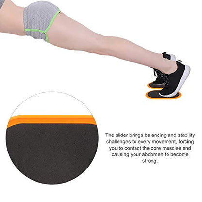 Exercise Core Sliders, Ergonomic Oval Design Sliding Discs Set of 2 for Yoga Pilates Home Fitness Workouts Full Body Training