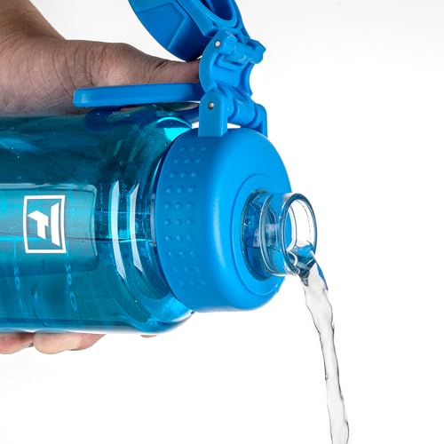 Fanhaw 32 oz Clear BPA-Free Tritan Water Bottle with Fast-Flow Spout Lid, BPA-Free & Leak-Proof Wide-Mouth Reusable Bottle for Gym, School & Office, Back to School Essentials (Classic Blue) - color: Classic Blue, style: 1 Pack