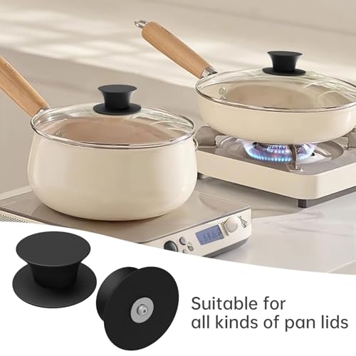 2Pcs Universal Pot Lid Replacement Knobs, Silicone Pan Lid Holding Handles, Heat Resistant and Prevent Static Electricity, Non-Slip Handle for Kitchen Cookware Lids and Covers