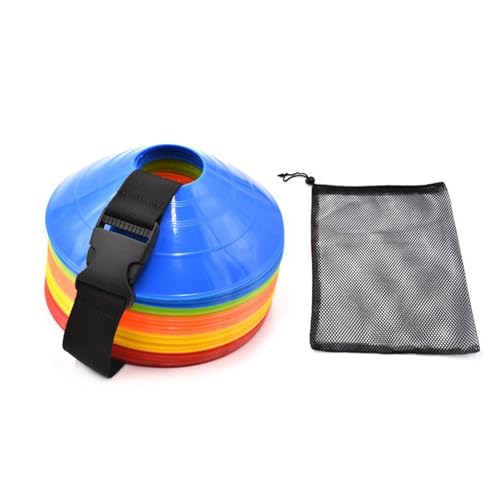 Nylon Buckle Straps, Football Cones Disc Cones Soccer Agility Cones Sports Training Cones Multicolor Field Marker Plastic Cones with Holder