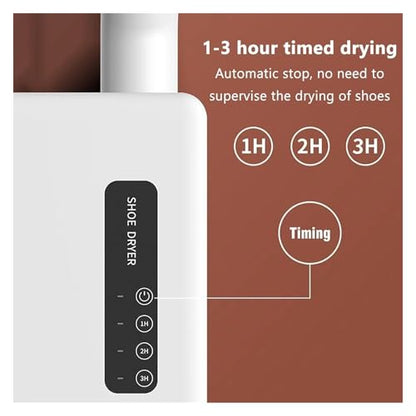 Electric Shoe and Boot Dryer, Fast Drying Compact Easy-to-Use Shoe Warmer, Timer 1/2/3H, 360° Even Heat Distribution - color: Green