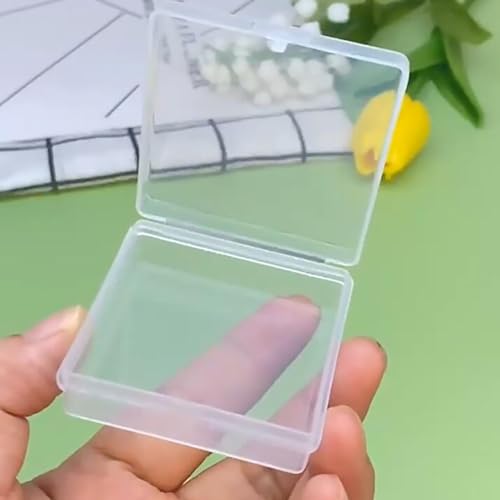 12 Pack Clear Rectangular Plastic Beads Storage Containers Box (2.13 x 2.09 x 0.67 Inch), Bead Organizers for Small items, Crafts, Beads, Coins, Jewelry and Business Cards - size: 2.13 x 2.09 x 0.67 Inch