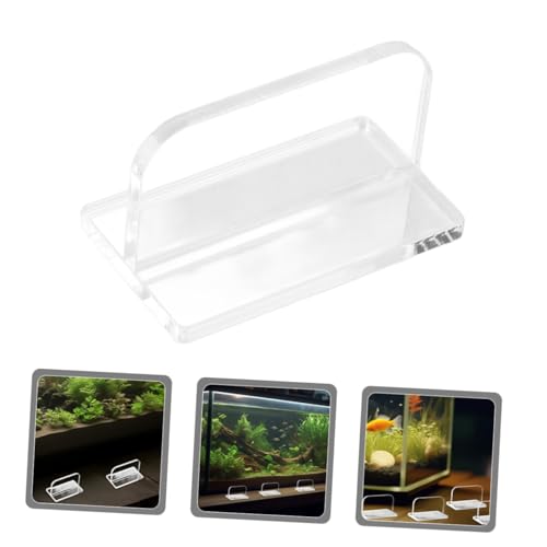 6pcs Self-Adhesive Fish Tank Lid Grip Handles Clear Acrylic Replacement Accessories for Easy Installation and Secure Grip Aquariums