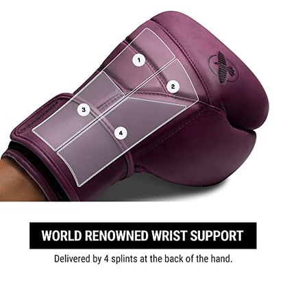 Hayabusa T3 LX Leather Boxing Gloves | Leather Boxing Gloves, Training Gloves Men and Women, Sparring Gloves, Heavy Bag Gloves, 16oz Boxing Gloves, Muay Thai Gloves - color: Wine, size: 14oz