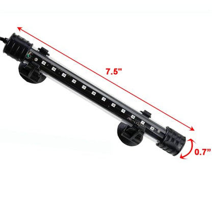AQUANEAT Aquarium LED Submersible Light 7.5 Inch Underwater Fish Tank Light (Blue) - color: Blue