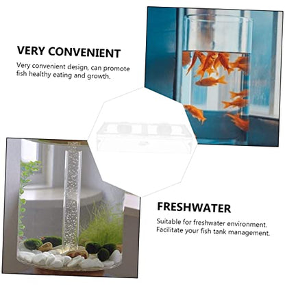 Happyyami 1pc Fish Tank Feeding Ring Aquarium Feeding Tool Aquarium Food Container Worm Feeder for Aquarium Automatic Fish Feeders Fish Tank Feeder Feeding Circle Sucker Fish Food Acrylic