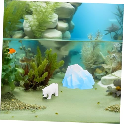 BESTonZON 3pcs Realistic Underwater Mountain Decoration for Aquariums Educational Polar Figurines for Durable Water Resistant Design