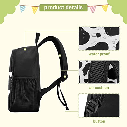 Cow Print Toddler Backpack Waterproof Mini Backpack Boys/Girls Cute Small Backpack Kindergarten Pre School Bags 13 Inch - color: Cow Print, size: Medium