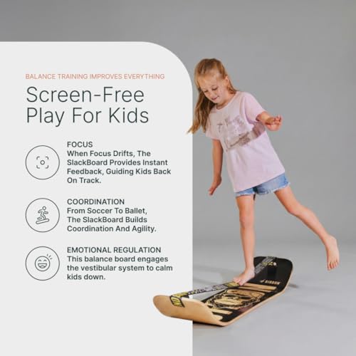 GIBBON SlackBoard, Balance Board Kids & Adults, Slackline Balance Trainer - color: Caesar Plus - 2 Line