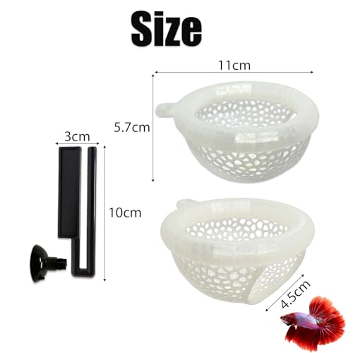 Fish Tank Floating Betta Hide，Betta or Shrimp Burrows and Hammock, Fish and Shrimp Feeder，Multifunctional Aquarium Accessories，Anchorable Location (Translucent) - color: Translucent