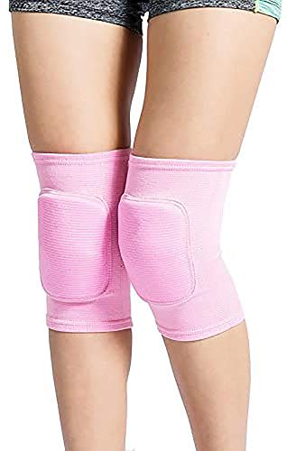 Volleyball Knee Pads for Dancers, Soft Breathable Knee Pads for Men Women Kids Knees Protective, Knee Brace for Volleyball Football Dance Yoga Tennis Running Cycling Workout Climbing - color: Pink, size: Medium