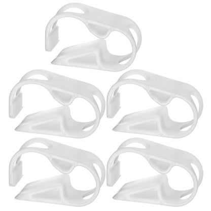 M METERXITY 5-Pack Adjustable Plastic Tubing Clamps 5/7-1-1/32 Inch Water Flow Control Tube Clip Adjustment Hose Pipe Clips for Beer Bottle/Plumbing/Instruments/Equipment [White]